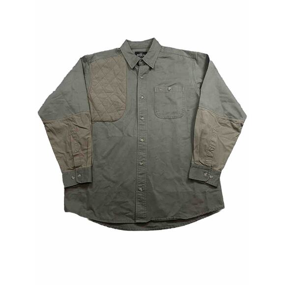 RedHead Hunting Shooting Olive Green Quilted Khaki Heavy Cotton Shirt Size Large - Picture 1 of 7